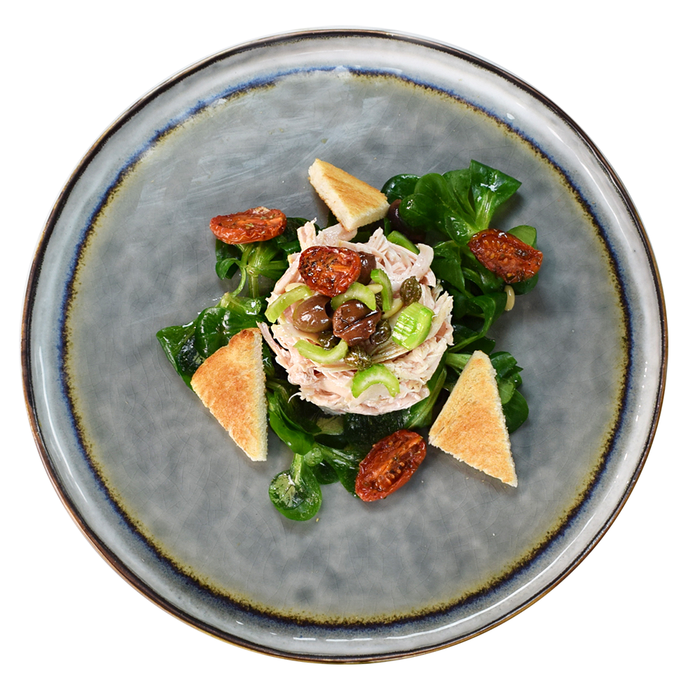 Insalata di sfilacci ai sapori mediterranei