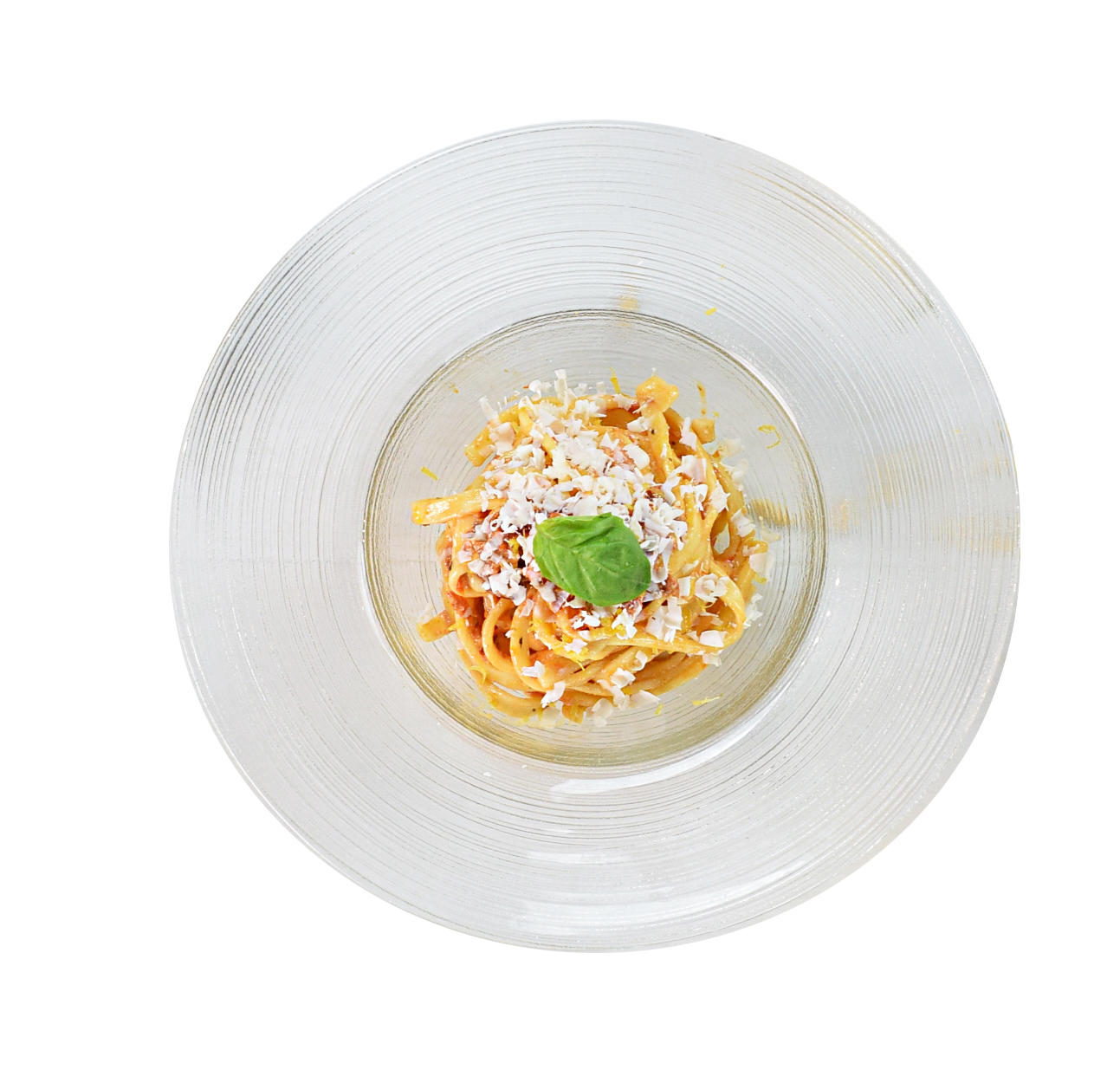 Scialatielli al pesto di pomodori secchi, con ricotta salata, limone e basilico